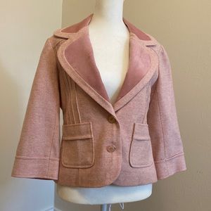 Super cute Susana Monaco pink tweed blazer